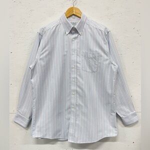 L.L. Bean Wrinkle-Free Oxford Cloth Shirt, Traditional Fit Stripe, Size 16-33